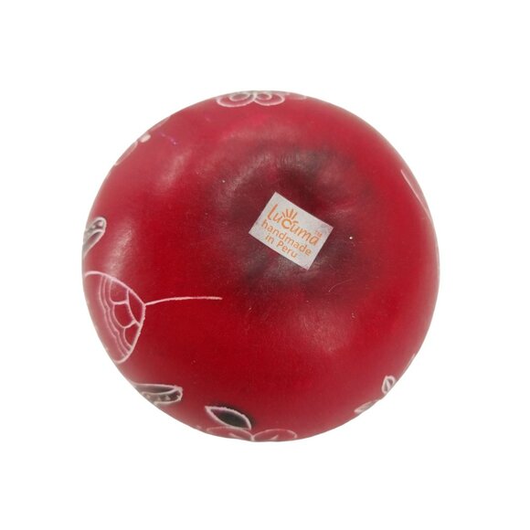 Lucuma Designs Butterfly Gourd Ornament Handcrafted By Artist in Peru with Box - Picture 7 of 8